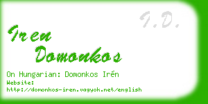 iren domonkos business card